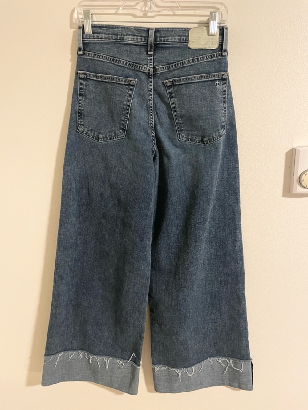 Rag & Bone Sofie‎ High Rise Ankle Ultra Wide Jeans Women’s Size 26 Cuffed Leland - Picture 8 of 14